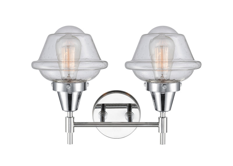 Innovations 447-2W-PC-G534 Two Light Bath Vanity, Polished Chrome