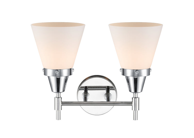 Innovations 447-2W-PC-G61 Two Light Bath Vanity, Polished Chrome