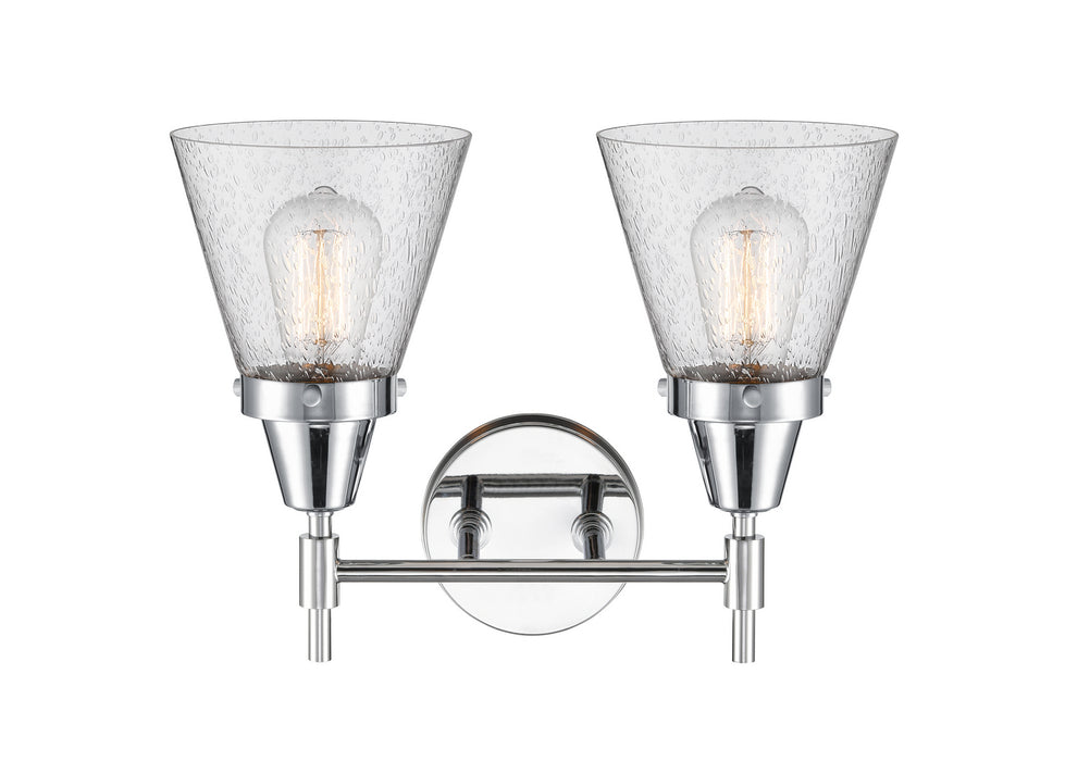 Innovations 447-2W-PC-G64 Two Light Bath Vanity, Polished Chrome