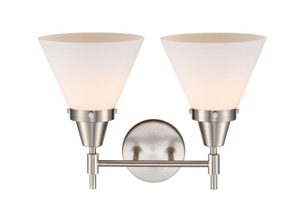 Innovations 447-2W-SN-G41 Two Light Bath Vanity, Satin Nickel
