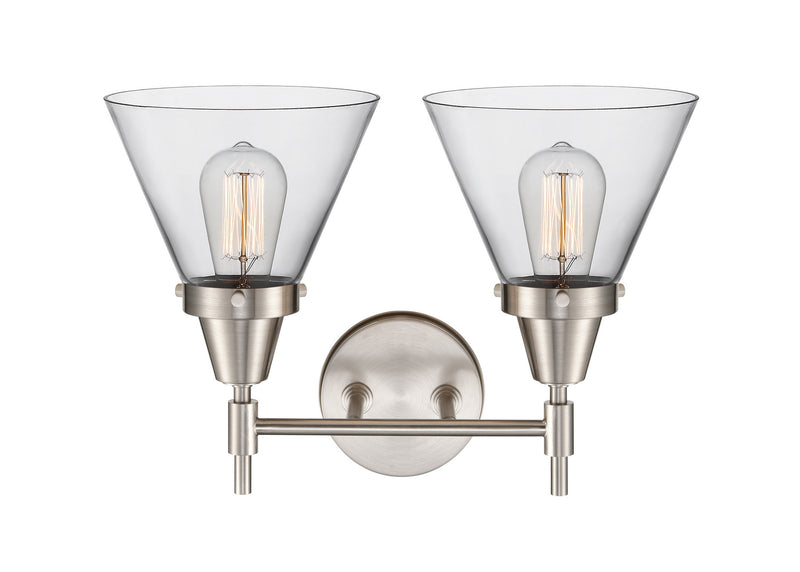 Innovations 447-2W-SN-G42 Two Light Bath Vanity, Satin Nickel