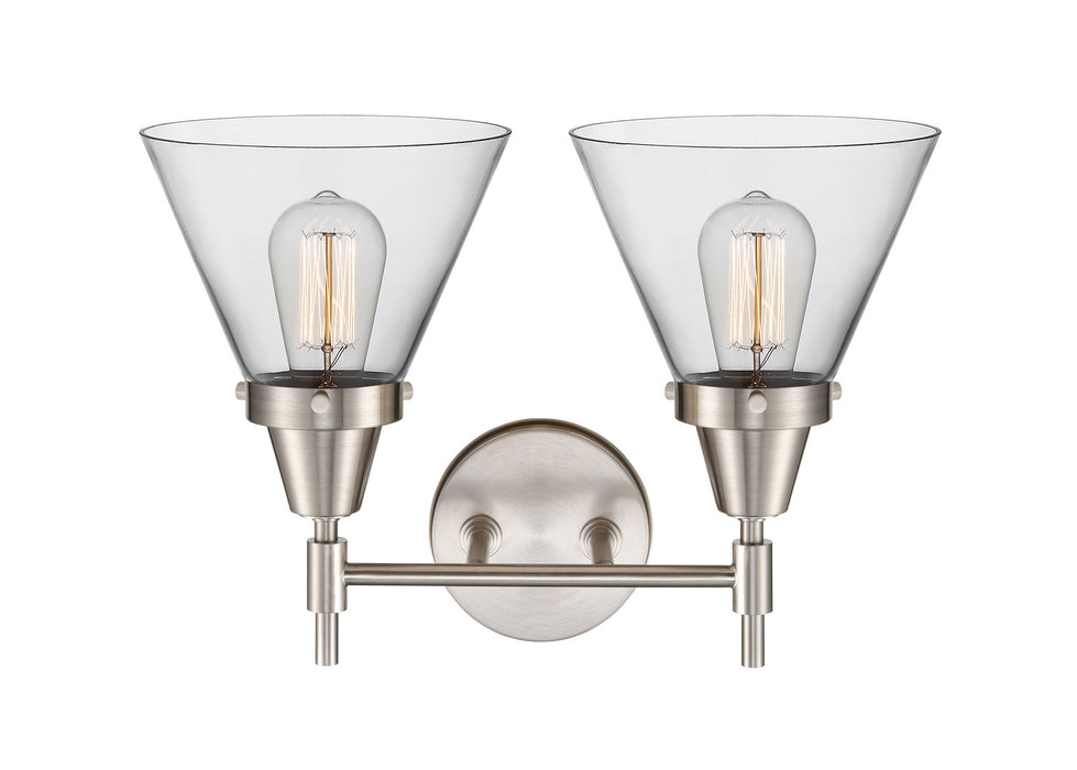 Innovations 447-2W-SN-G42 Two Light Bath Vanity, Satin Nickel