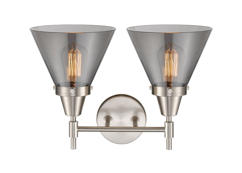 Innovations 447-2W-SN-G43 Two Light Bath Vanity, Satin Nickel