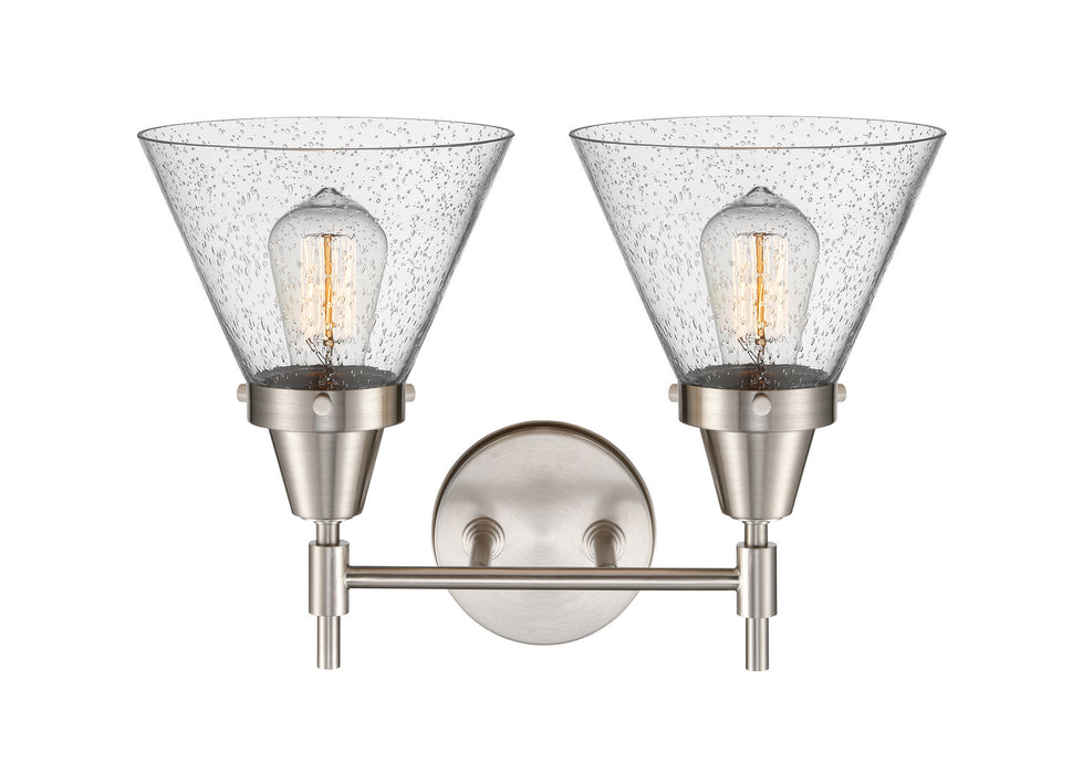 Innovations 447-2W-SN-G44 Two Light Bath Vanity, Satin Nickel
