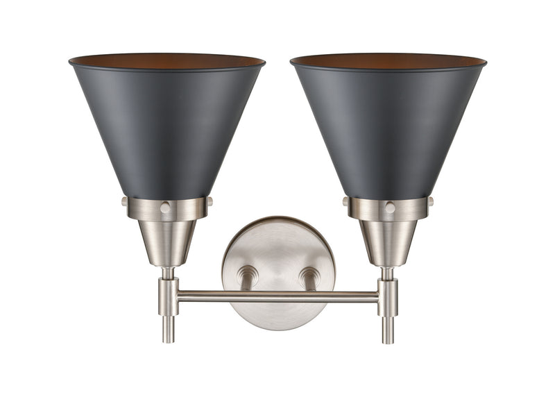 Innovations 447-2W-SN-M13-BK-LED LED Bath Vanity, Satin Nickel