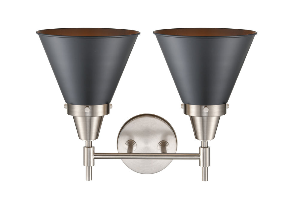 Innovations 447-2W-SN-M13-BK-LED LED Bath Vanity, Satin Nickel