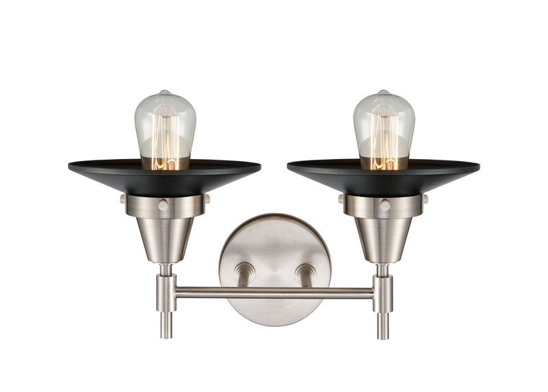 Innovations 447-2W-SN-M6-BK-LED LED Bath Vanity, Satin Nickel
