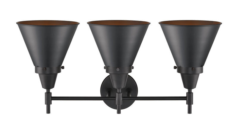 Innovations 447-3W-BK-M13-BK-LED LED Bath Vanity, Matte Black