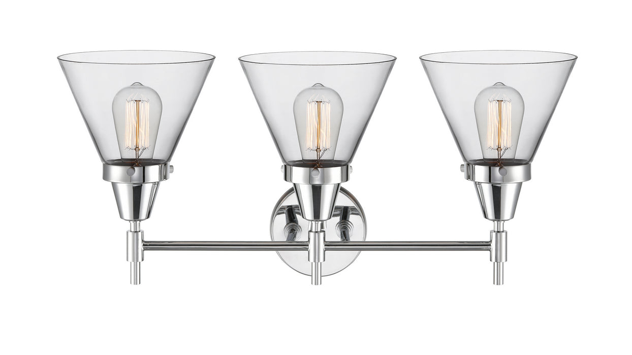 Innovations 447-3W-PC-G42 Three Light Bath Vanity, Polished Chrome