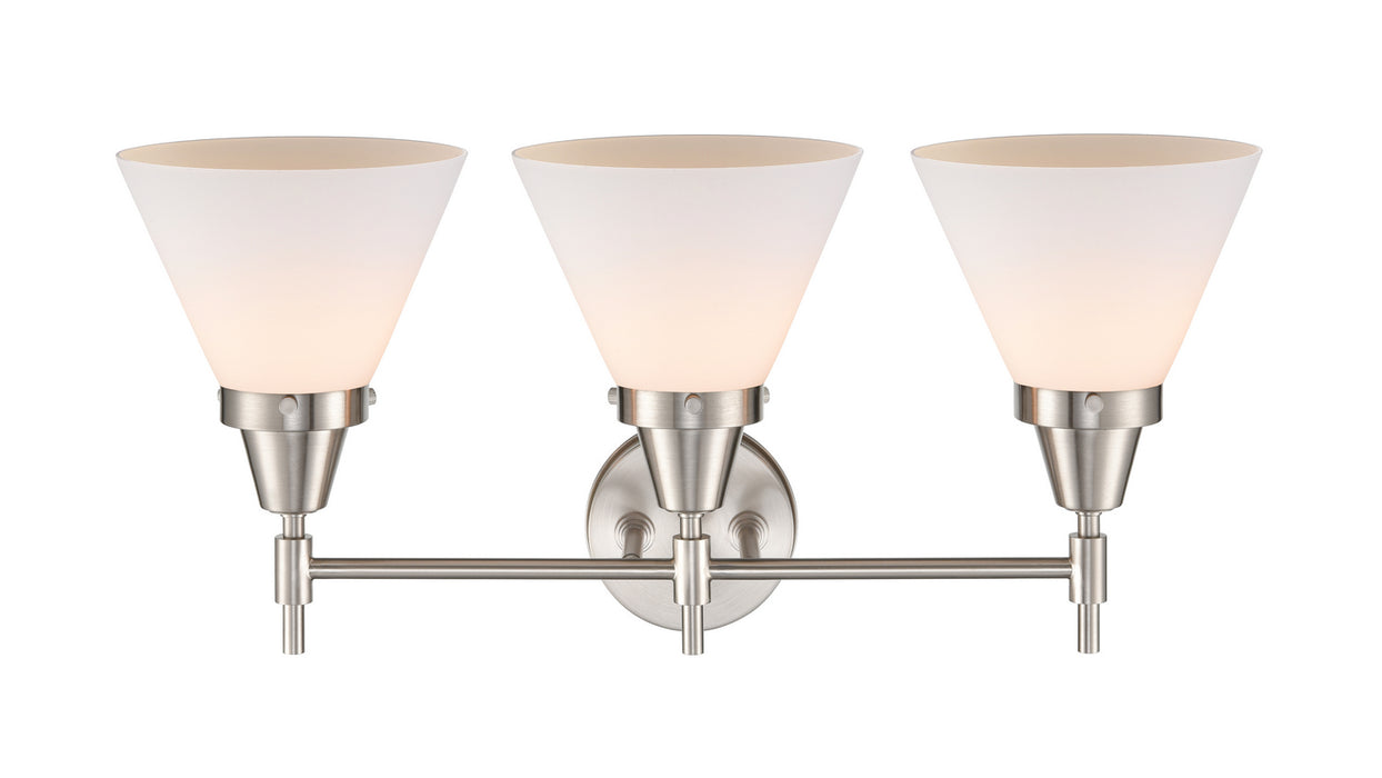 Innovations 447-3W-SN-G41 Three Light Bath Vanity, Satin Nickel