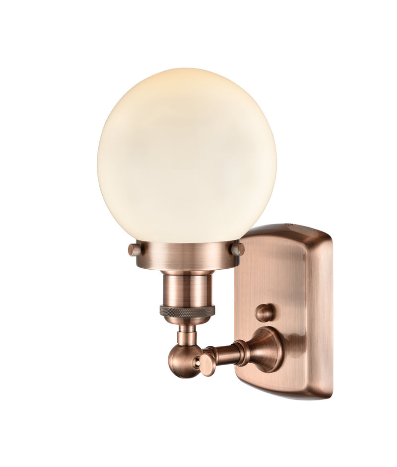 Innovations 916-1W-AC-G201-6-LED LED Wall Sconce, Antique Copper