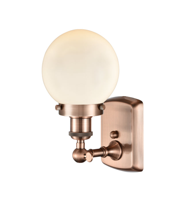 Innovations 916-1W-AC-G201-6-LED LED Wall Sconce, Antique Copper