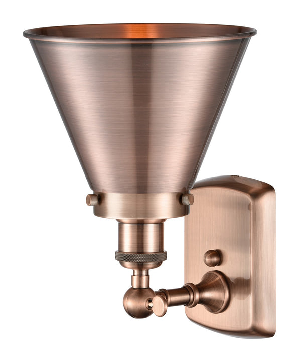 Innovations 916-1W-AC-M13-AC One Light Wall Sconce, Antique Copper