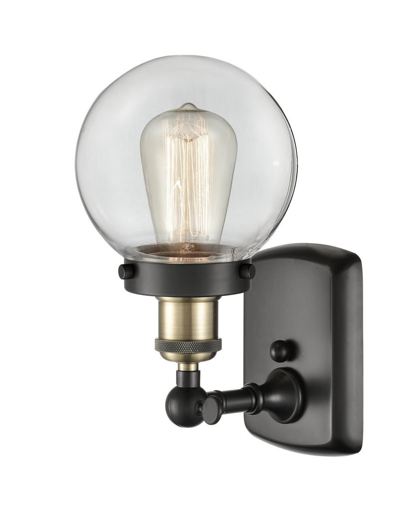 Innovations 916-1W-BAB-G202-6 One Light Wall Sconce, Black Antique Brass