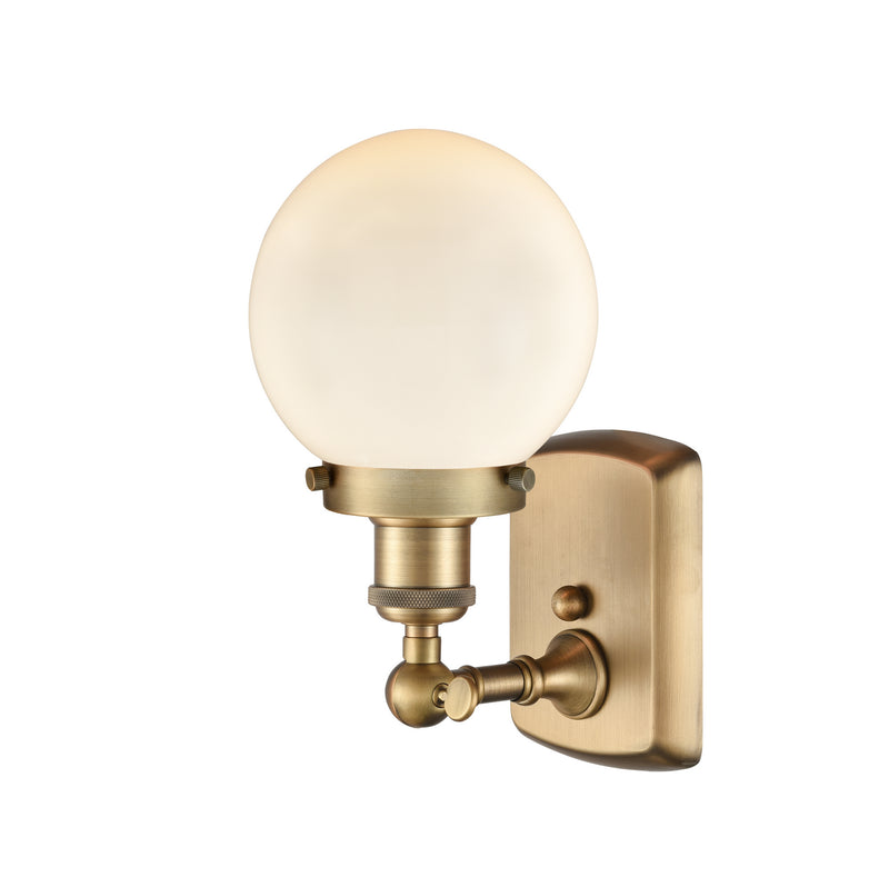 Innovations 916-1W-BB-G201-6 One Light Wall Sconce, Brushed Brass
