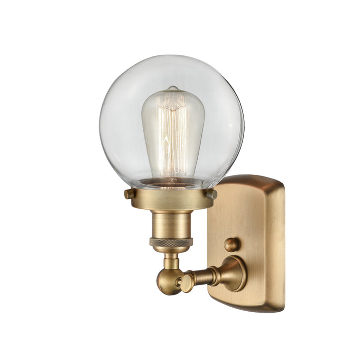 Innovations 916-1W-BB-G202-6 One Light Wall Sconce, Brushed Brass