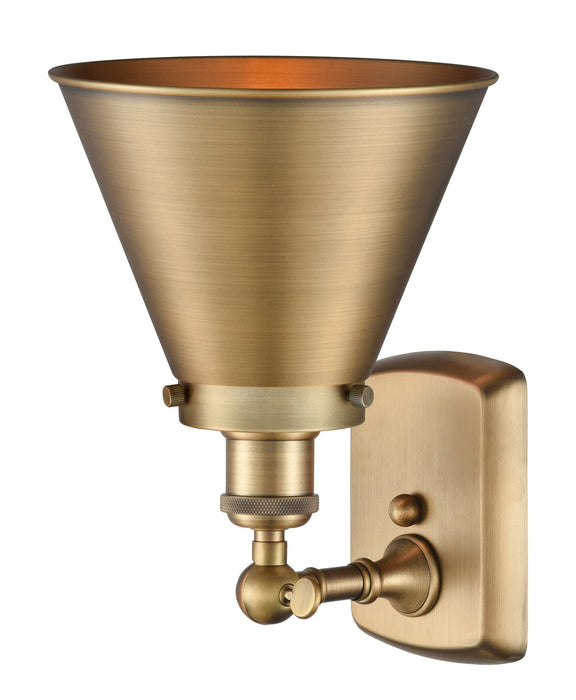 Innovations 916-1W-BB-M13-BB One Light Wall Sconce, Brushed Brass