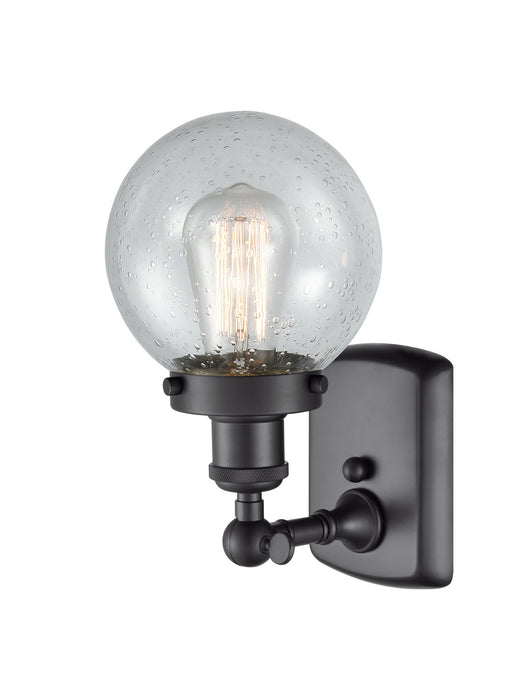Innovations 916-1W-BK-G204-6 One Light Wall Sconce, Matte Black