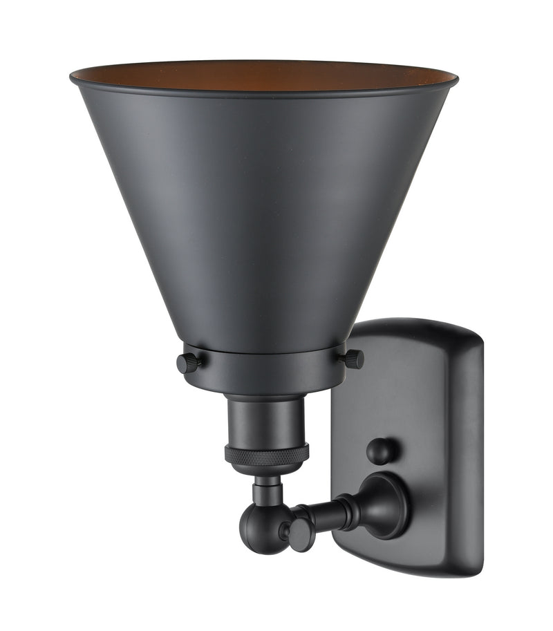 Innovations 916-1W-BK-M13 One Light Wall Sconce, Matte Black