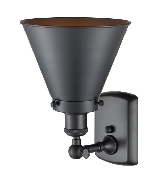 Innovations 916-1W-BK-M13 One Light Wall Sconce, Matte Black