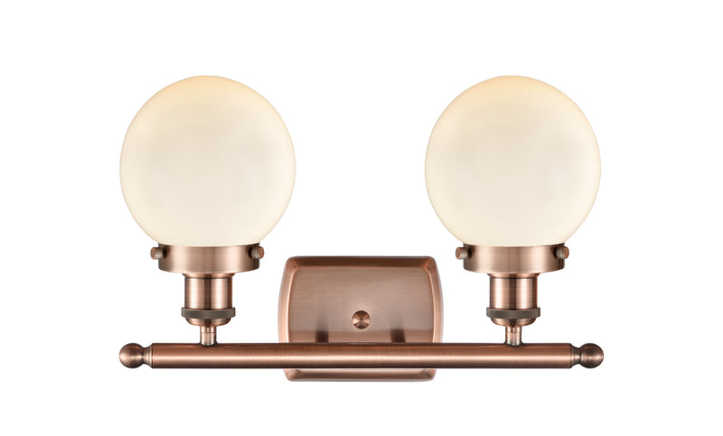 Innovations 916-2W-AC-G201-6-LED LED Bath Vanity, Antique Copper