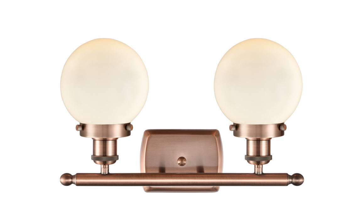 Innovations 916-2W-AC-G201-6-LED LED Bath Vanity, Antique Copper
