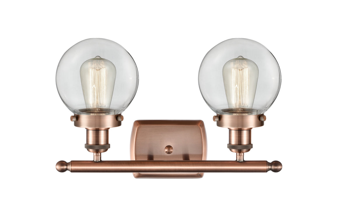 Innovations 916-2W-AC-G202-6-LED LED Bath Vanity, Antique Copper