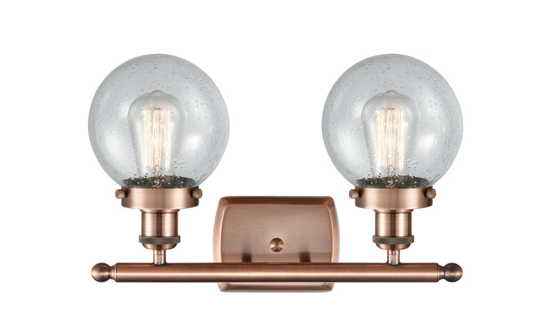 Innovations 916-2W-AC-G204-6-LED LED Bath Vanity, Antique Copper