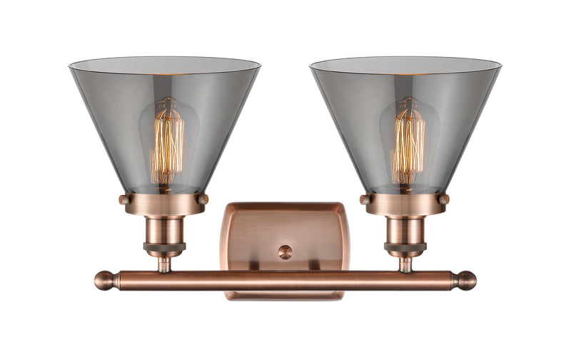 Innovations 916-2W-AC-G43 Two Light Bath Vanity, Antique Copper