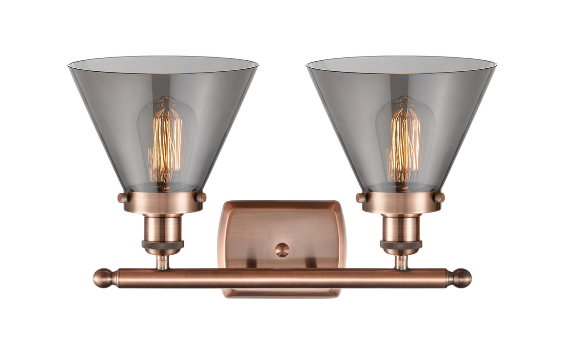 Innovations 916-2W-AC-G43 Two Light Bath Vanity, Antique Copper