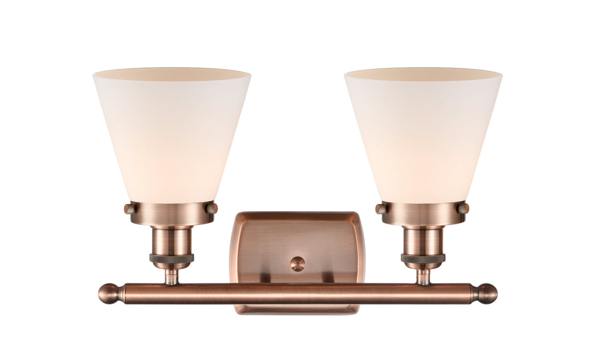Innovations 916-2W-AC-G61 Two Light Bath Vanity, Antique Copper