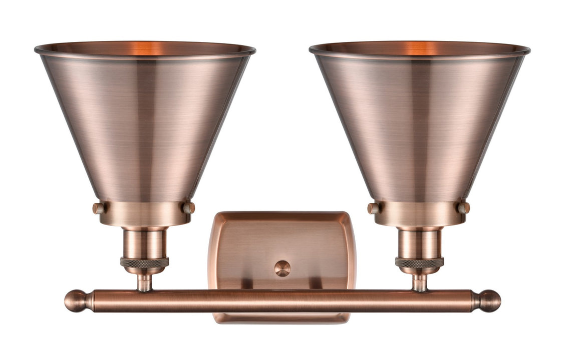Innovations 916-2W-AC-M13-AC Two Light Bath Vanity, Antique Copper