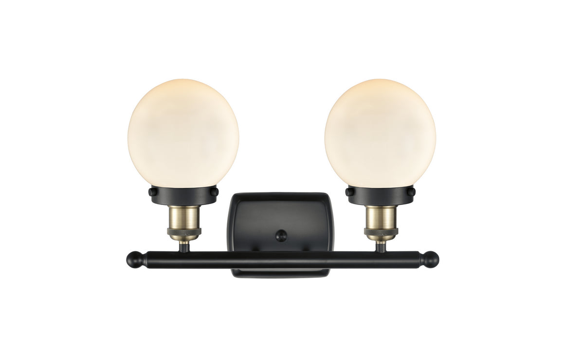 Innovations 916-2W-BAB-G201-6 Two Light Bath Vanity, Black Antique Brass