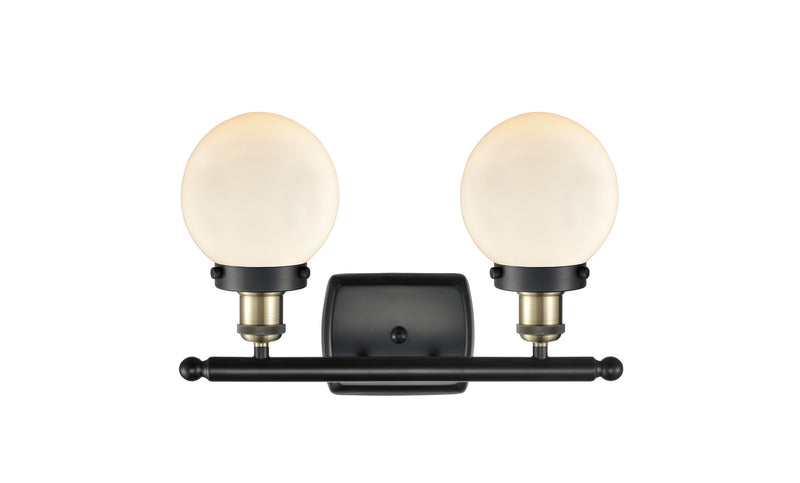 Innovations 916-2W-BAB-G201-6-LED LED Bath Vanity, Black Antique Brass