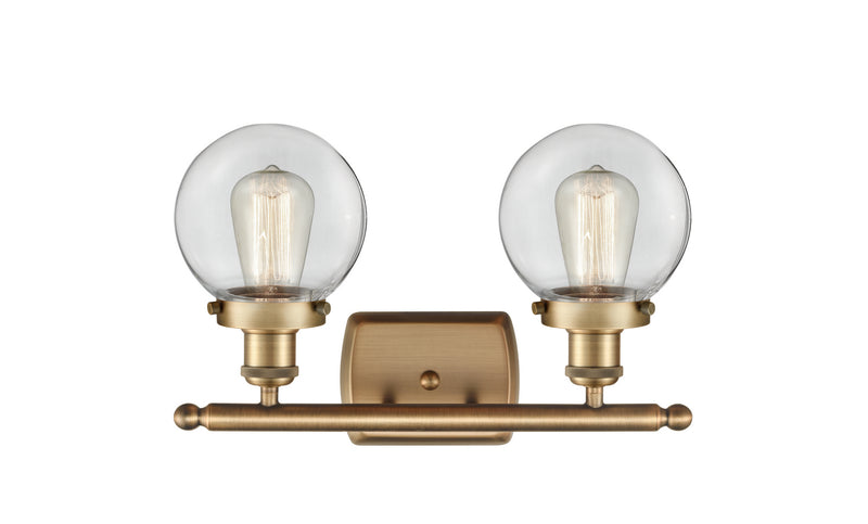 Innovations 916-2W-BB-G202-6 Two Light Bath Vanity, Brushed Brass
