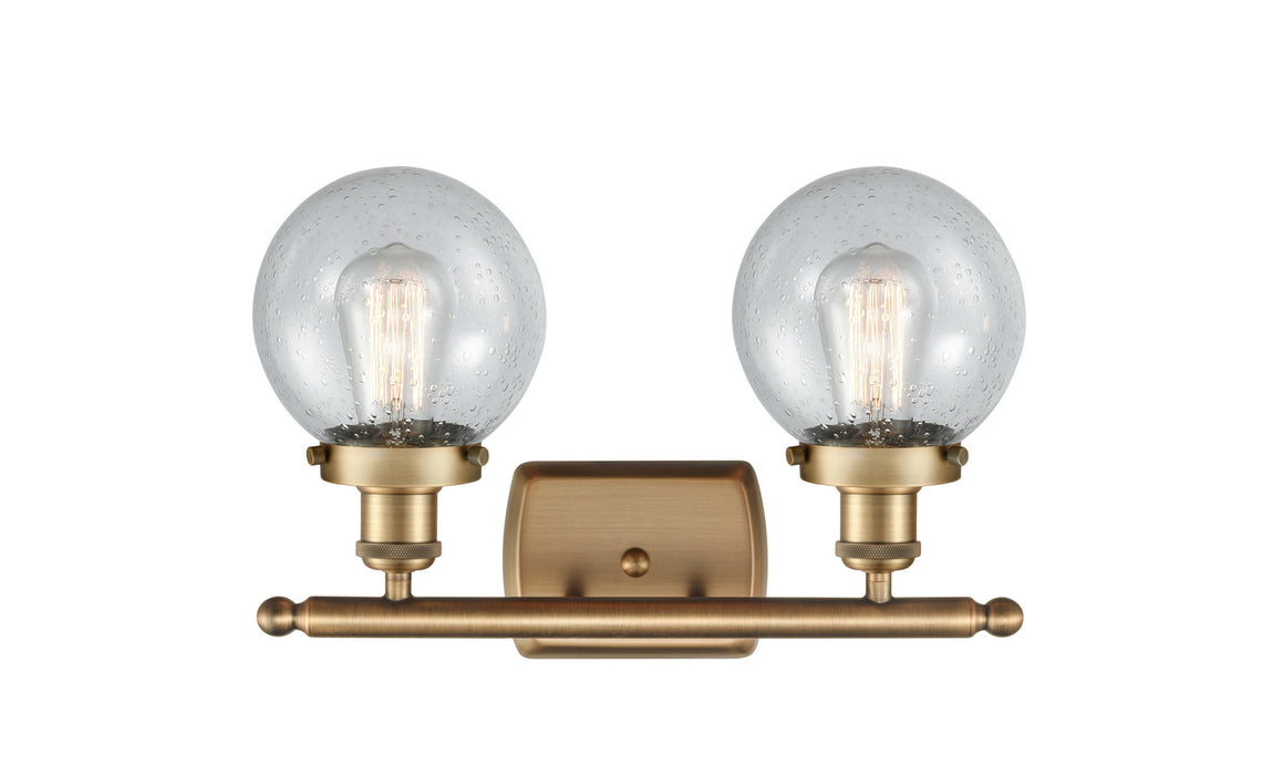 Innovations 916-2W-BB-G204-6 Two Light Bath Vanity, Brushed Brass