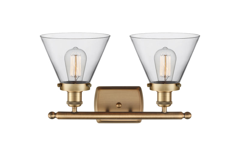 Innovations 916-2W-BB-G42 Two Light Bath Vanity, Brushed Brass