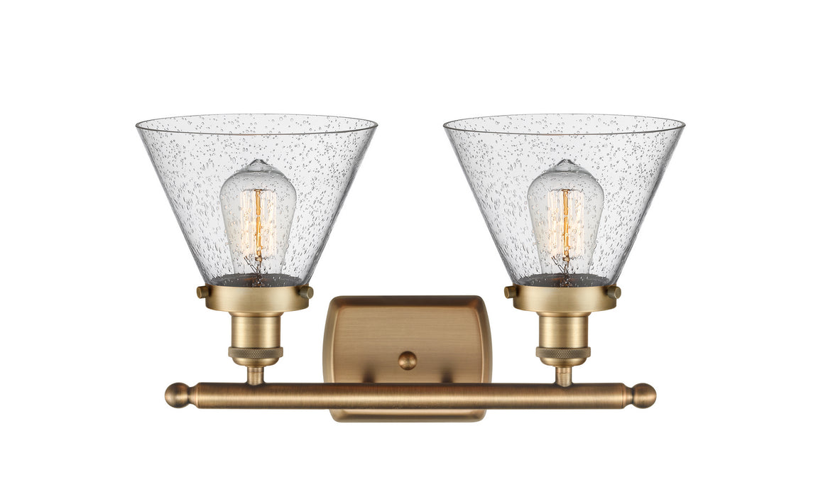 Innovations 916-2W-BB-G44 Two Light Bath Vanity, Brushed Brass