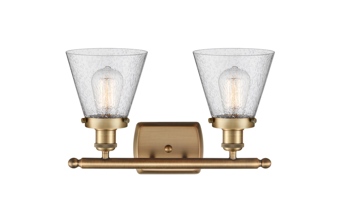 Innovations 916-2W-BB-G64 Two Light Bath Vanity, Brushed Brass