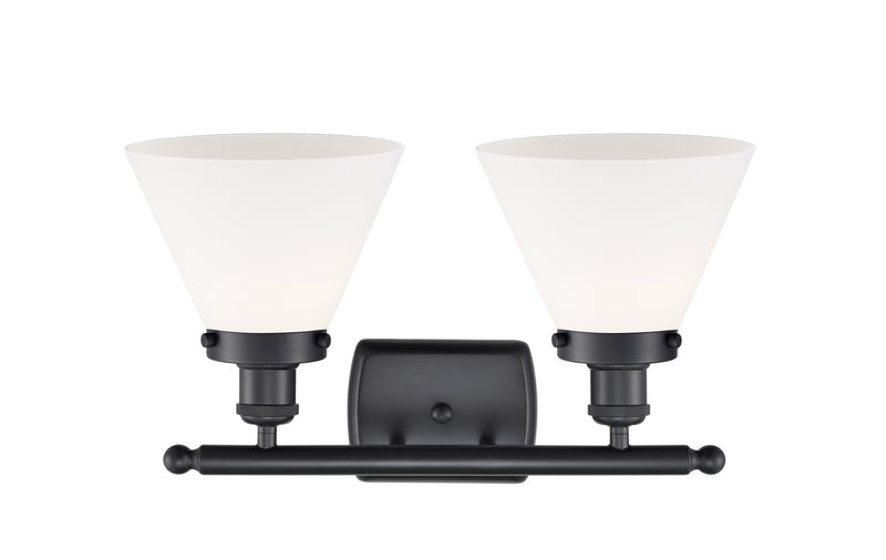 Innovations 916-2W-BK-G41 Two Light Bath Vanity, Matte Black