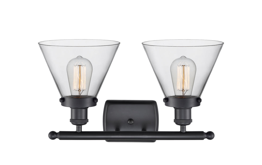 Innovations 916-2W-BK-G42 Two Light Bath Vanity, Matte Black