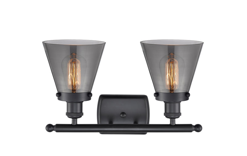 Innovations 916-2W-BK-G63 Two Light Bath Vanity, Matte Black