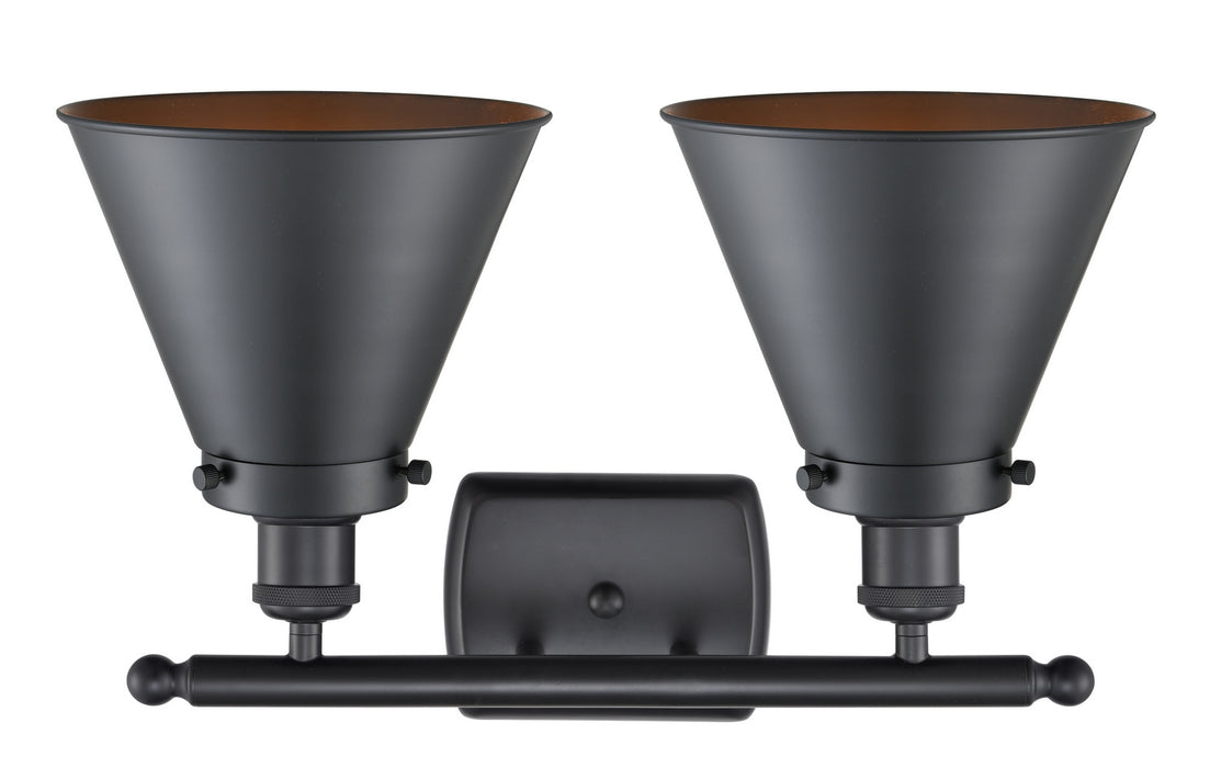 Innovations 916-2W-BK-M13 Two Light Bath Vanity, Matte Black