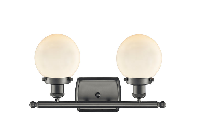 Innovations 916-2W-OB-G201-6 Two Light Bath Vanity, Oil Rubbed Bronze