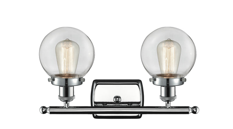 Innovations 916-2W-PC-G202-6-LED LED Bath Vanity, Polished Chrome
