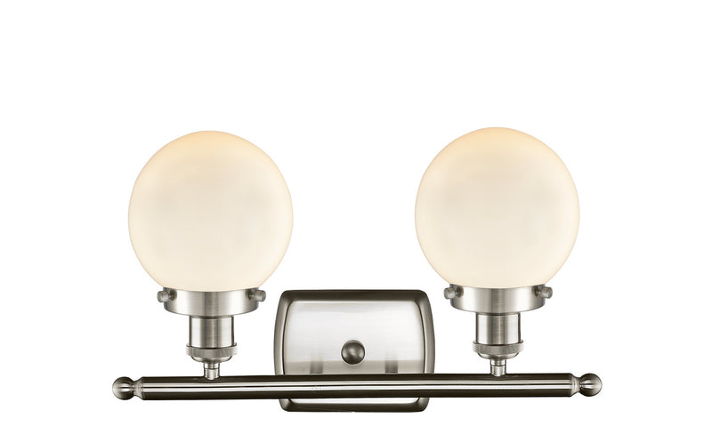 Innovations 916-2W-SN-G201-6 Two Light Bath Vanity, Brushed Satin Nickel