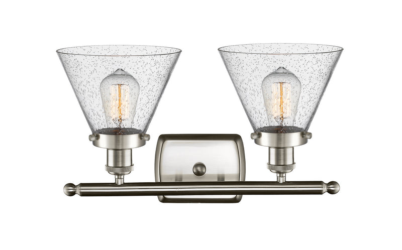 Innovations 916-2W-SN-G44 Two Light Bath Vanity, Brushed Satin Nickel