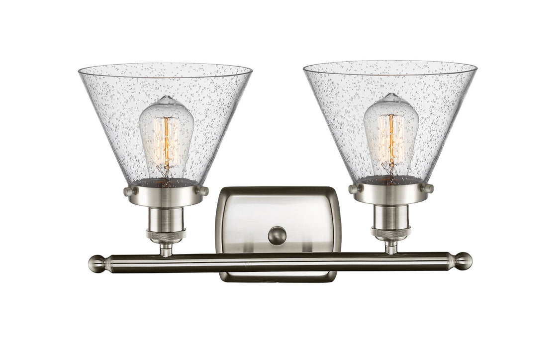 Innovations 916-2W-SN-G44 Two Light Bath Vanity, Brushed Satin Nickel