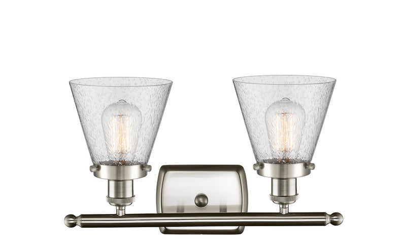 Innovations 916-2W-SN-G64 Two Light Bath Vanity, Brushed Satin Nickel