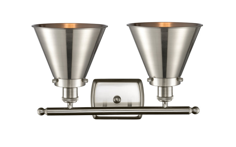 Innovations 916-2W-SN-M13-SN Two Light Bath Vanity, Brushed Satin Nickel